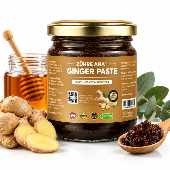Zühre Ana Pastă cu Ghimbir, borcan de 240 g, pentru ceaiurile din sezonul rece